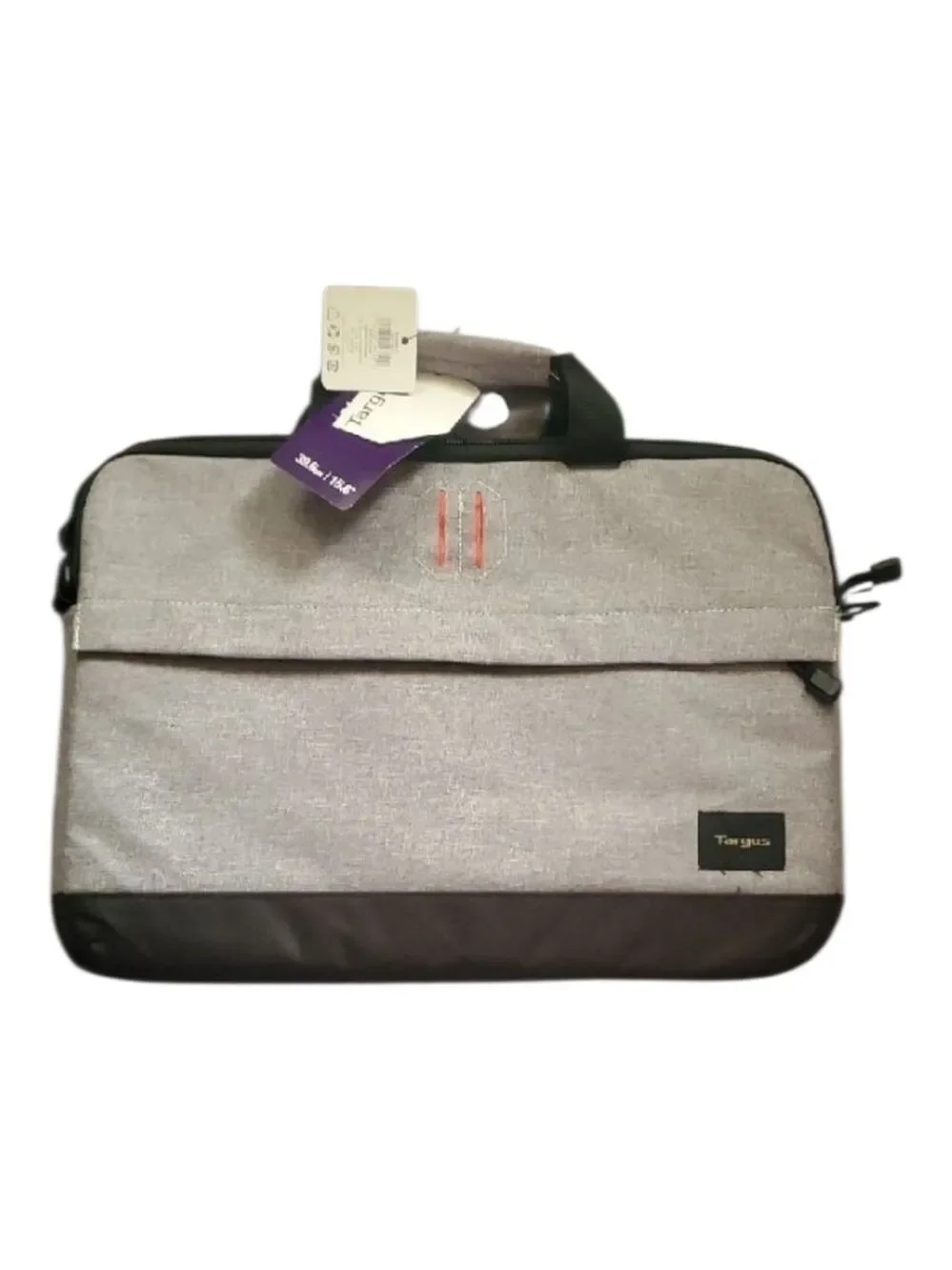 Targus Gray and Black Laptop Bag with Orange Accents‎ Case